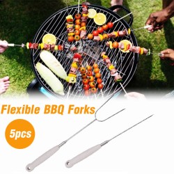 5PCS Telescoping Roasting Sticks Barbecue Spit Forks Sausage BBQ Barbecue Tool 5PCS Telescoping Roasting Sticks Barbecue Spit Forks Sausage BBQ Barbecue Tool