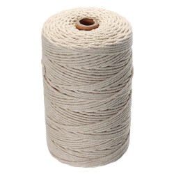 5Pcs 200Mx3mm Natural Beige Cotton Twisted Cord Rope Braided Wire DIY Craft Macrame String 5Pcs 200Mx3mm Natural Beige Cotton Twisted Cord Rope Braided Wire DIY Craft Macrame String