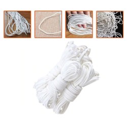 5Pcs 50m Round Elastic Band 3mm Cord Rope Ear Hanging DIY Crafts Sewing 5Pcs 50m Round Elastic Band 3mm Cord Rope Ear Hanging DIY Crafts Sewing