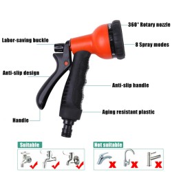 5Pcs Car Washing Kit High Pressure Power Washer Spray Nozzle Watering Garden 5Pcs Car Washing Kit High Pressure Power Washer Spray Nozzle Watering Garden