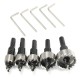 5Pcs Saw Tooth HSS Drill Bit Hole Saw Set Stainless Steel Metal Alloy 16-30mm