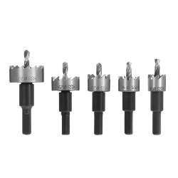 5Pcs Saw Tooth HSS Drill Bit Hole Saw Set Stainless Steel Metal Alloy 16-30mm 5Pcs Saw Tooth HSS Drill Bit Hole Saw Set Stainless Steel Metal Alloy 16-30mm