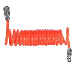 5mm Inner Diameter PU Spriral Air Hose 3-15 Meters Long with Bend Restrictor 1/4 Inch Quick Coupler and Plug 5mm Inner Diameter PU Spriral Air Hose 3-15 Meters Long with Bend Restrictor 1/4 Inch Quick Coupler and Plug