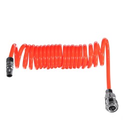 5mm Inner Diameter PU Spriral Air Hose 3-15 Meters Long with Bend Restrictor 1/4 Inch Quick Coupler and Plug 5mm Inner Diameter PU Spriral Air Hose 3-15 Meters Long with Bend Restrictor 1/4 Inch Quick Coupler and Plug