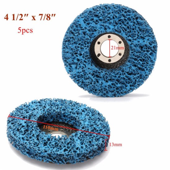 5pcs 110mm Polycarbide Abrasive Stripping Disc Wheel Rust And Paint Removal Abrasive Disc