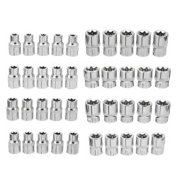 5pcs 3/8 Inch Driver Socket Set E Star Socket Metalworking Household Wrench Sockets 5pcs 3/8 Inch Driver Socket Set E Star Socket Metalworking Household Wrench Sockets