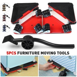 5pcs Heavy Duty Furniture Slider Lifter Movers Tool Kit Roller Transport Trolley 5pcs Heavy Duty Furniture Slider Lifter Movers Tool Kit Roller Transport Trolley