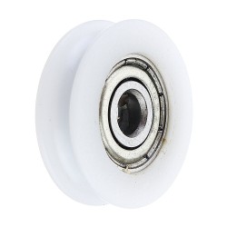 5x24x7mm U Notch Nylon Round Pulley Wheel Roller For 3.8mm Rope Ball Bearing 5x24x7mm U Notch Nylon Round Pulley Wheel Roller For 3.8mm Rope Ball Bearing