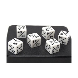 6 Pcs White Dice Counters +1/+1 for MTG Magic The Gathering and Others 6 Pcs White Dice Counters +1/+1 for MTG Magic The Gathering and Others