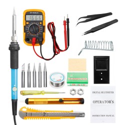 60W Electric Solder Iron Kit Wood Burning Pen 9V Multimeter LCD Welding Tools US Plug 60W Electric Solder Iron Kit Wood Burning Pen 9V Multimeter LCD Welding Tools US Plug