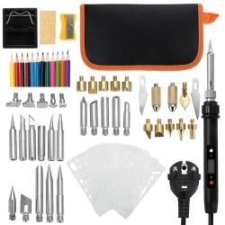 65Pcs 60W Electric Solder Iron Tool Kit Wood Burning Pen Carft Pyrography Welding Tips 65Pcs 60W Electric Solder Iron Tool Kit Wood Burning Pen Carft Pyrography Welding Tips