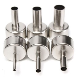 6Pcs 3/5/6/8/10/12mm Circular Nozzles For Hot Air Soldering Station 858A 858D 6Pcs 3/5/6/8/10/12mm Circular Nozzles For Hot Air Soldering Station 858A 858D