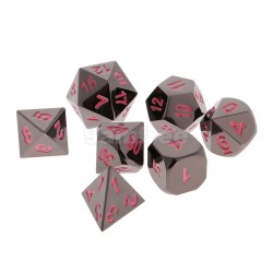 7 Pcs kirsite Multisided Dice Set Role Playing Games DiceS Gadget With Bag 7 Pcs kirsite Multisided Dice Set Role Playing Games DiceS Gadget With Bag