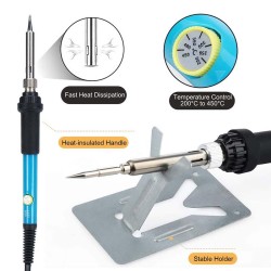 71Pcs 60W Adjustable Temperature Electric Soldering Pyrography Iron Set Welding Solder Station Heat Pencil Repair Tools Kit Woodwork 71Pcs 60W Adjustable Temperature Electric Soldering Pyrography Iron Set Welding Solder Station Heat Pencil Repair Tools Kit Woodwork