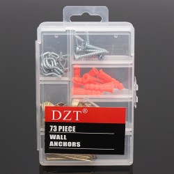 73pcs Wall Anchors Wood Screw Assortment Raw Fittings Sets Tools With Box 73pcs Wall Anchors Wood Screw Assortment Raw Fittings Sets Tools With Box