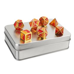 7PCS/SET Creative Metal Multi-faced Dice Set Heavy Duty Polyhedral Dices Role Playing Game Party Game Dice W/ Case 7PCS/SET Creative Metal Multi-faced Dice Set Heavy Duty Polyhedral Dices Role Playing Game Party Game Dice W/ Case