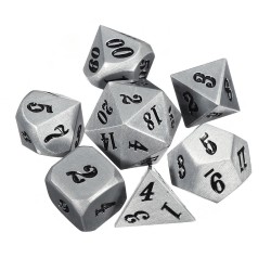 7Pc Solid Metal Heavy Dice Set Polyhedral Dices Role Playing Games Dice Gadget RPG 7Pc Solid Metal Heavy Dice Set Polyhedral Dices Role Playing Games Dice Gadget RPG