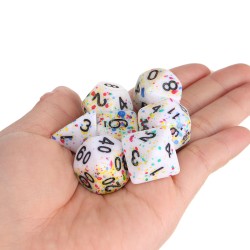 7Pcs Acrylic Polyhedral Dice Set Colorful Board Game Multisided Dices Gadget 7Pcs Acrylic Polyhedral Dice Set Colorful Board Game Multisided Dices Gadget