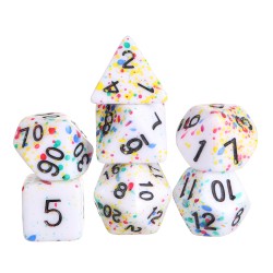 7Pcs Acrylic Polyhedral Dice Set Colorful Board Game Multisided Dices Gadget 7Pcs Acrylic Polyhedral Dice Set Colorful Board Game Multisided Dices Gadget