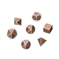 7Pcs Antique Metal Polyhedral Dices With Bag Copper Color For Dungeons Dragons Game 7Pcs Antique Metal Polyhedral Dices With Bag Copper Color For Dungeons Dragons Game