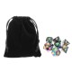 7Pcs Colorful kirsite Polyhedral Dice Set Board Game Multisided Dices Gadget