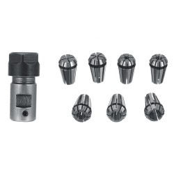 7Pcs ER11 1-7mm Spring Collets with ER11A 5mm Motor Shaft Holder Extension Rod 7Pcs ER11 1-7mm Spring Collets with ER11A 5mm Motor Shaft Holder Extension Rod