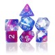 7Pcs Glitter Clear Polyhedral Dice Resin Dices Set Role Playing Board Party Table Game Gift