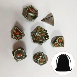 7Pcs Set Antique Metal Polyhedral Dices DND RPG MTG Role Playing Game 7Pcs Set Antique Metal Polyhedral Dices DND RPG MTG Role Playing Game