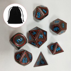 7Pcs Set Antique Metal Polyhedral Dices DND RPG MTG Role Playing Game 7Pcs Set Antique Metal Polyhedral Dices DND RPG MTG Role Playing Game