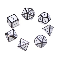 7Pcs kirsite Enamel Dices Set Polyhedral Solid Metal Dice Role Playing Game Dice Gadget RPG 7Pcs kirsite Enamel Dices Set Polyhedral Solid Metal Dice Role Playing Game Dice Gadget RPG
