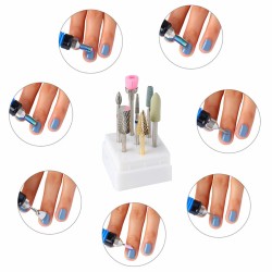 7Pcs/Set Nail Art Drill Bits Ceramics Tungsten Steel Gel Removal Acrylic Cuticle Electric Nail Drilling Machine Manicure 7Pcs/Set Nail Art Drill Bits Ceramics Tungsten Steel Gel Removal Acrylic Cuticle Electric Nail Drilling Machine Manicure