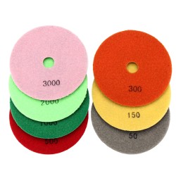 7pcs 5 Inch 50-3000 Grit Diamond Polishing Pad Sanding Disc for Marble Concrete Granite Glass 7pcs 5 Inch 50-3000 Grit Diamond Polishing Pad Sanding Disc for Marble Concrete Granite Glass