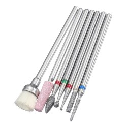 7pcs Abrasive Drill Bits 3/32 Inch Rotate Burr Cuticle Clean Manicure Pedicure Tool 7pcs Abrasive Drill Bits 3/32 Inch Rotate Burr Cuticle Clean Manicure Pedicure Tool