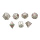 7pcs Heavy Metal Polyhedral Dices DnD RPG SET w/ Bag