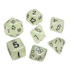 7pcs Multi-sided Luminous Polyhedral Digital Acrylic Dice Set Noctilucent Dice 7pcs Multi-sided Luminous Polyhedral Digital Acrylic Dice Set Noctilucent Dice