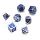 7pcs kirsite Multisided Dices Set Enamel Embossed Heavy Metal Polyhedral Dice With Bag