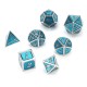 7pcs kirsite Multisided Dices Set Enamel Embossed Heavy Metal Polyhedral Dice With Bag