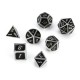 7pcs kirsite Multisided Dices Set Enamel Embossed Heavy Metal Polyhedral Dice With Bag