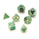 7pcs kirsite Multisided Dices Set Enamel Embossed Heavy Metal Polyhedral Dice With Bag