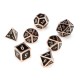 7pcs kirsite Multisided Dices Set Enamel Embossed Heavy Metal Polyhedral Dice With Bag