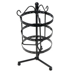 81 Holes 3-tiers Rotating Iron Jewelry Rack Earrings Rings Display Stand Tools Kit 81 Holes 3-tiers Rotating Iron Jewelry Rack Earrings Rings Display Stand Tools Kit