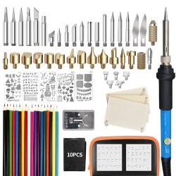 81Pcs Wood Burning Pen Set Stencil Soldering Iron Tips Tools Pyrography Kit 81Pcs Wood Burning Pen Set Stencil Soldering Iron Tips Tools Pyrography Kit