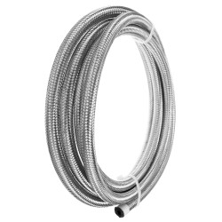 8FT AN4 AN6 AN8 AN10 Fuel Hose Oil Gas Line Pipe Stainless Steel Braided Silver 8FT AN4 AN6 AN8 AN10 Fuel Hose Oil Gas Line Pipe Stainless Steel Braided Silver