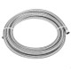 8FT AN4 AN6 AN8 AN10 Fuel Hose Oil Gas Line Pipe Stainless Steel Braided Silver