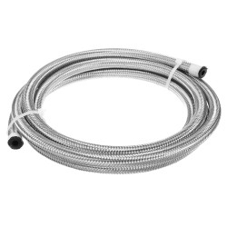 8FT AN4 AN6 AN8 AN10 Fuel Hose Oil Gas Line Pipe Stainless Steel Braided Silver 8FT AN4 AN6 AN8 AN10 Fuel Hose Oil Gas Line Pipe Stainless Steel Braided Silver