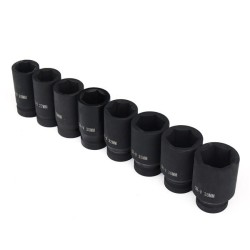 8Pcs 3/4 Inch Drive Deep Impact Socket Set 26-38mm Socket Kit 8Pcs 3/4 Inch Drive Deep Impact Socket Set 26-38mm Socket Kit