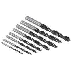 8pcs 3-10mm Carbon Steel Working Auger Drill Woodworking Tool Twist Drill Bit Set