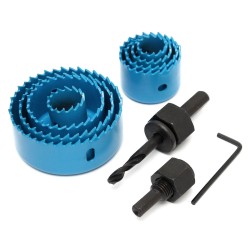 8pcs Blue Hole Saw Cutter Set with Hex Wrench Wood Alloy Iron Cutter for Woodworking 8pcs Blue Hole Saw Cutter Set with Hex Wrench Wood Alloy Iron Cutter for Woodworking