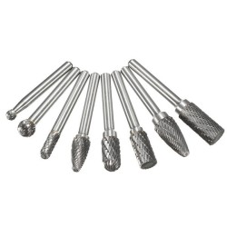 8pcs Carbide Rotary Burr Set 1/4 Inch Shank File Power Tool 8pcs Carbide Rotary Burr Set 1/4 Inch Shank File Power Tool
