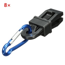 8pcs Tent Windproof Securing Clip Hook Buckle Alligator Clip 8pcs Tent Windproof Securing Clip Hook Buckle Alligator Clip
